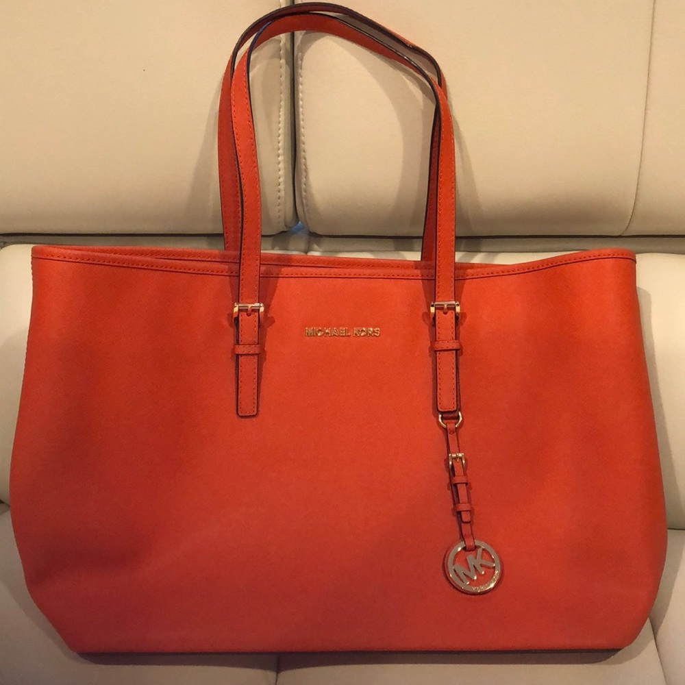 Michael Kors Orange Tech-friendly tote